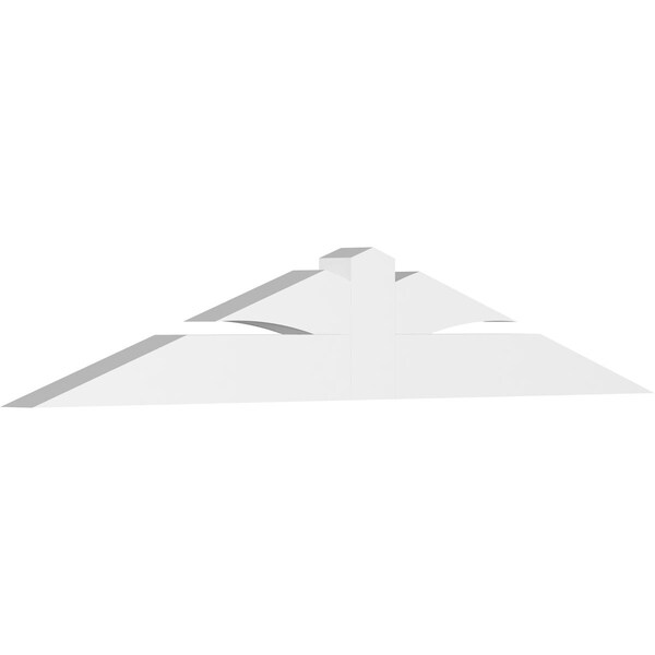 Ekena Millwork Richland Architectural Grade PVC Gable Bracket, 84"W x 14"H x 4"D x 6"F, 4/12 Pitch GBP084X14X0406RIC00 - main